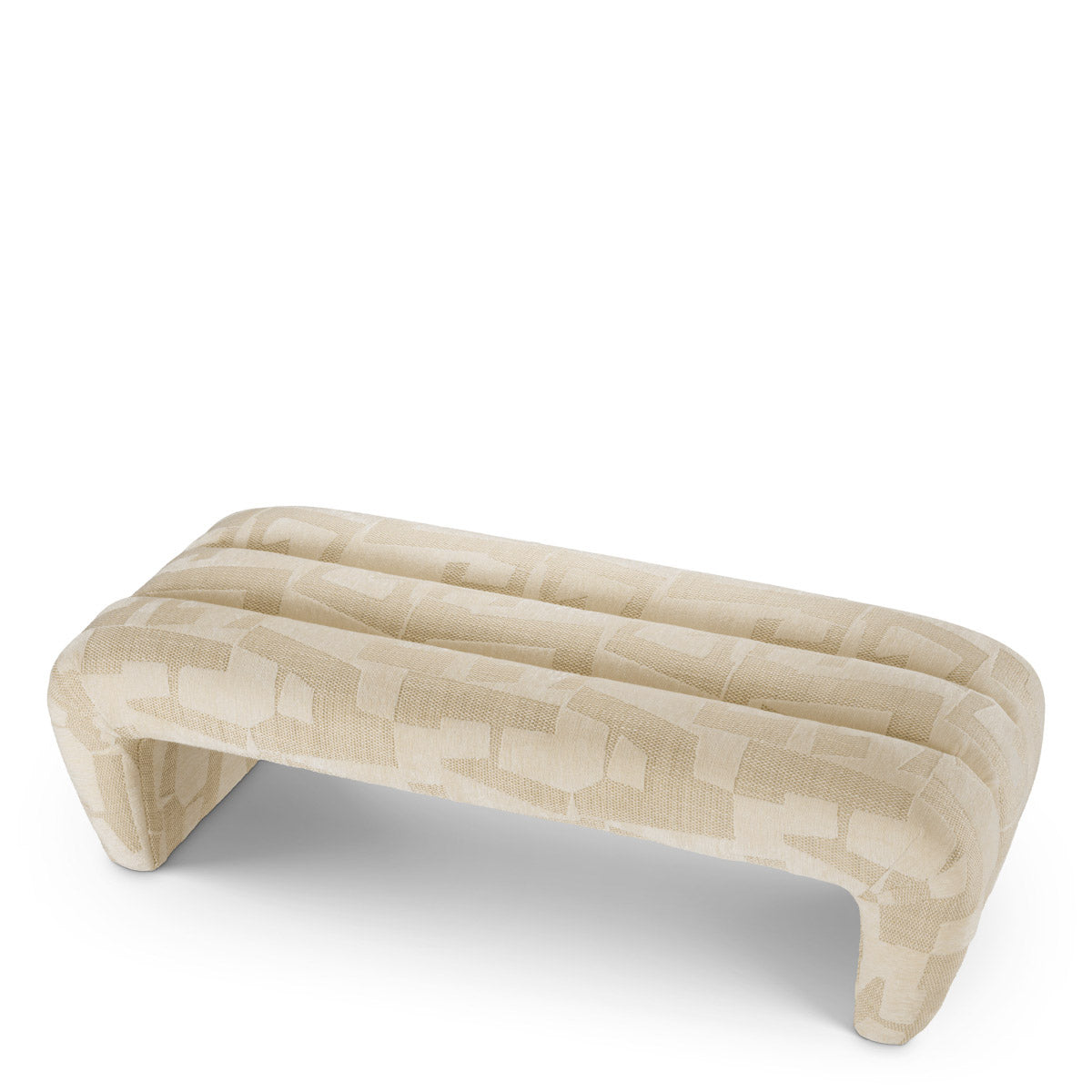 Eichholtz Bench Eastborne and tapered black legs for a modern and sophisticated look. With its sleek design and