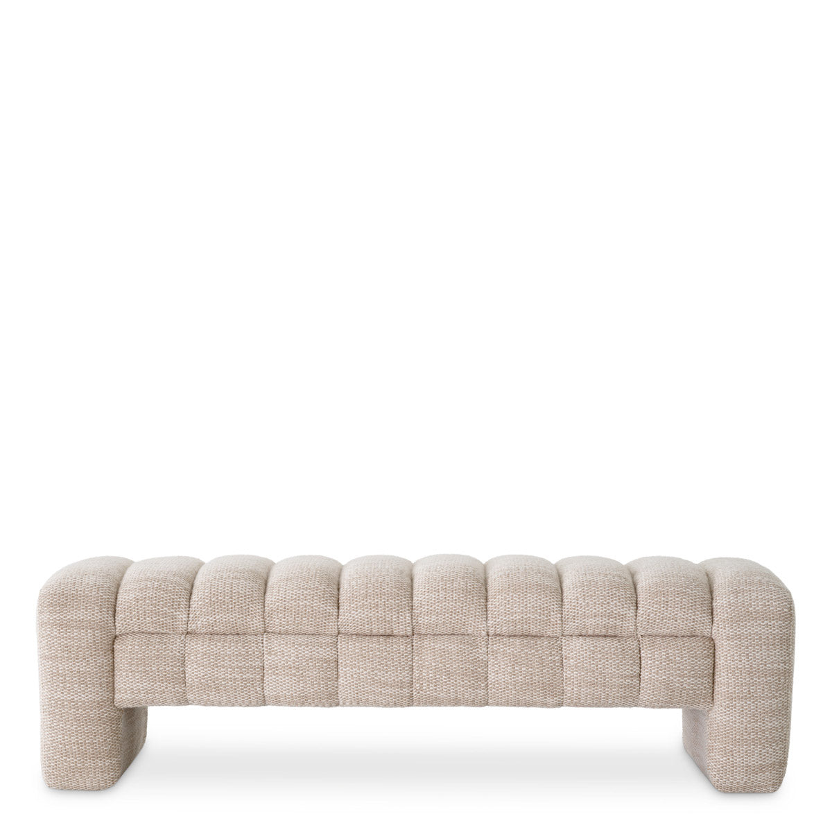 Eichholtz Bench Taranto in Skyward sand fabric, this bench harmoniously blends with any contemporary living space. Elevate your