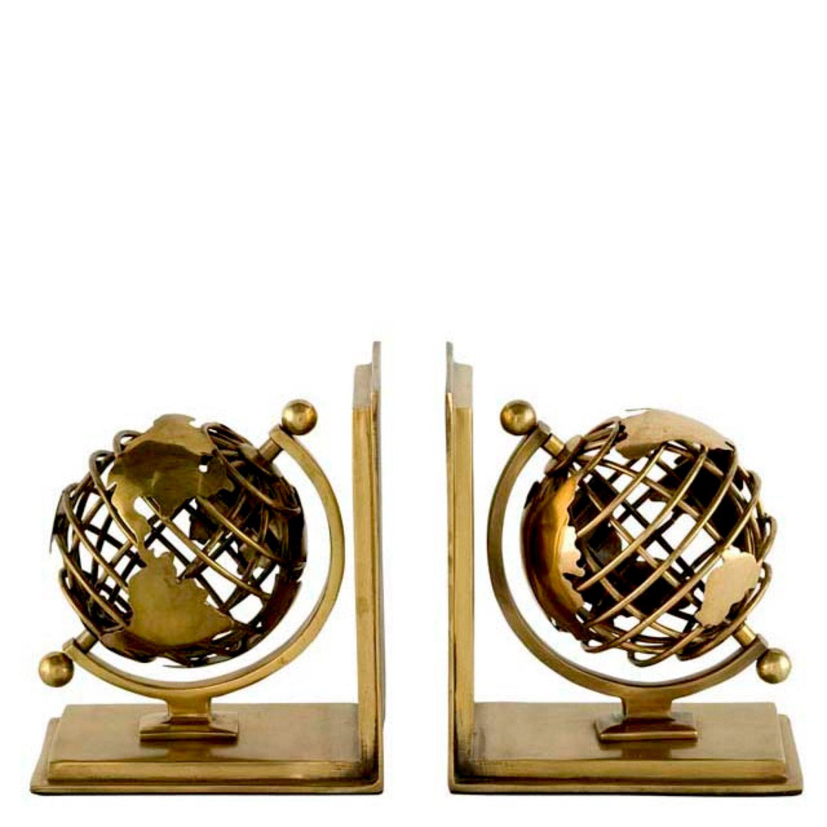Eichholtz Bookend Globe set of 2 Support your treasured books with the enticing set of 2 Globe Bookends. Channeling old world