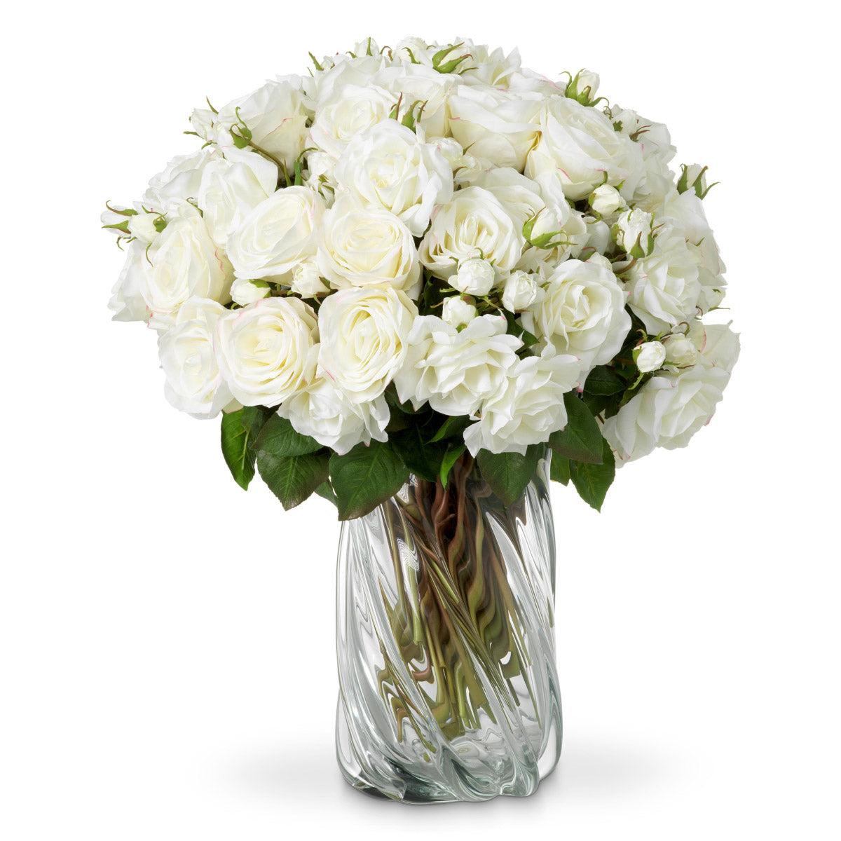 Eichholtz Bouquet of Roses real touch 72 pcs/2 varieties Exude elegance with this refined Bouquet of Two-Tone White Garden Roses. With 72...