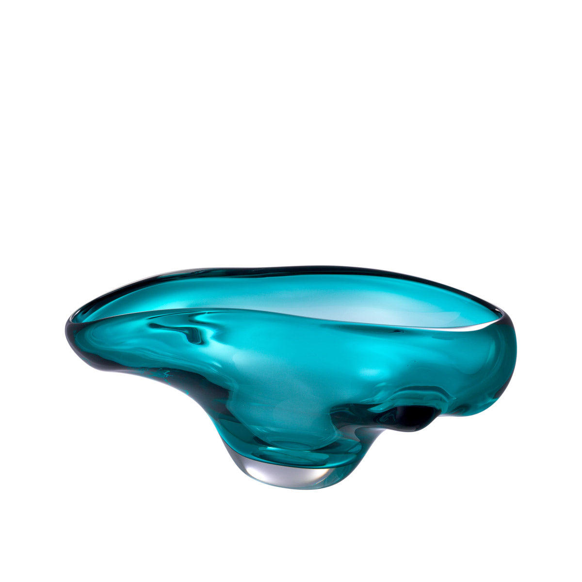 Turquoise Handblown Glass Bowl Darius