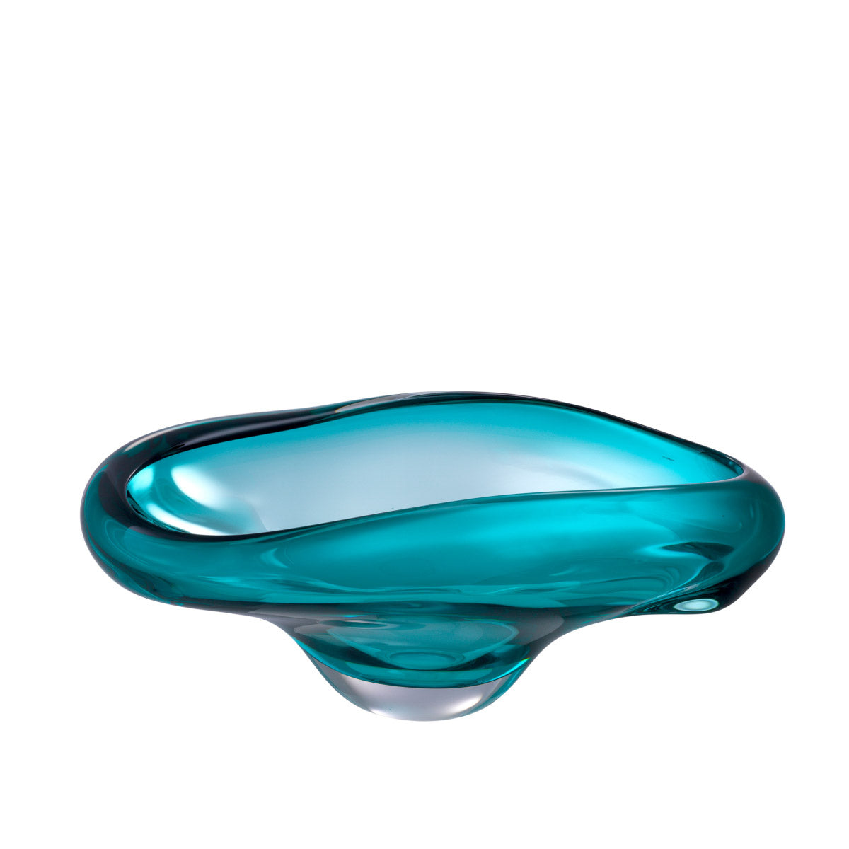 Turquoise Handblown Glass Bowl Darius