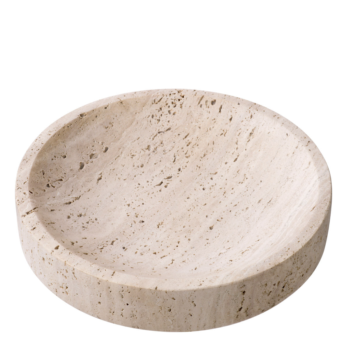 Eichholtz Bowl Moca craftsmanship. Carved from exquisite travertine, this timeless accessory infuses sophistication into any living space...