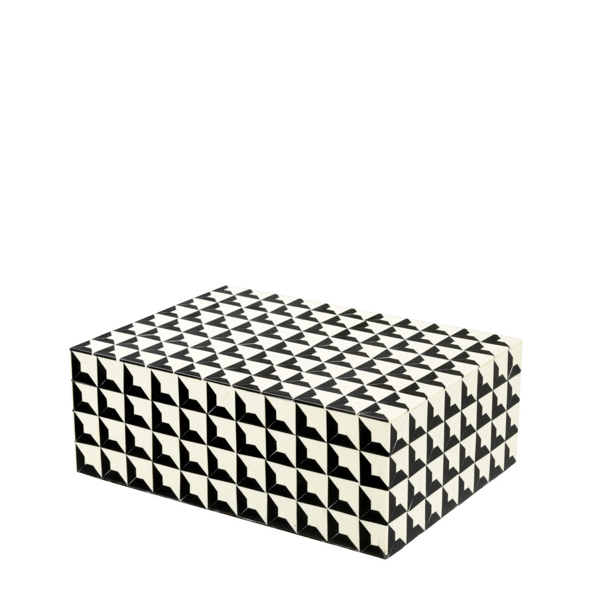 Eichholtz Box Cabas S The black & white resin inlay design of the Cabas S Box immediately attracts the