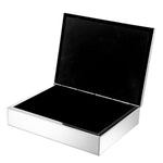 Eichholtz Box Corpo from family and friends. Finished in silver, this accessory box is elegant and sophisticated. Beautiful