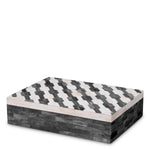 Eichholtz Box Rodeo L Explore the artisanal craftsmanship of Eichholtz's Rodeo Box, where grey cream hues blend flawlessly with