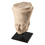 Eichholtz Bust of Hatshepsut black metal base. Each of these stone busts is a unique creation, with variations in