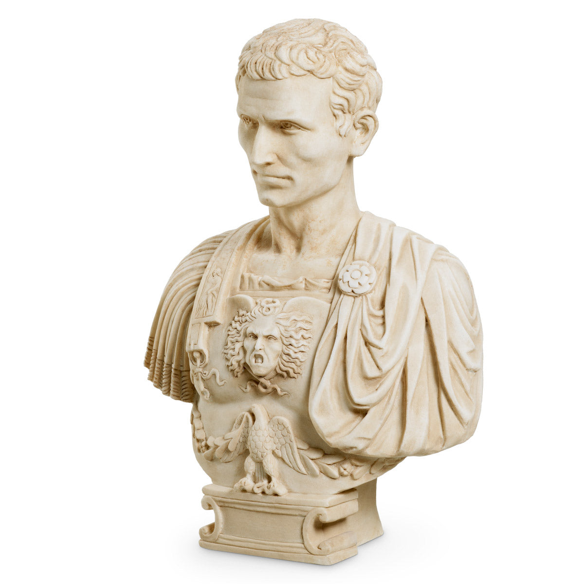 Eichholtz Bust of Julius Caesar 1465-1526). Featuring an antiqued marble look, our interpretation of the original bust celebrates the d...