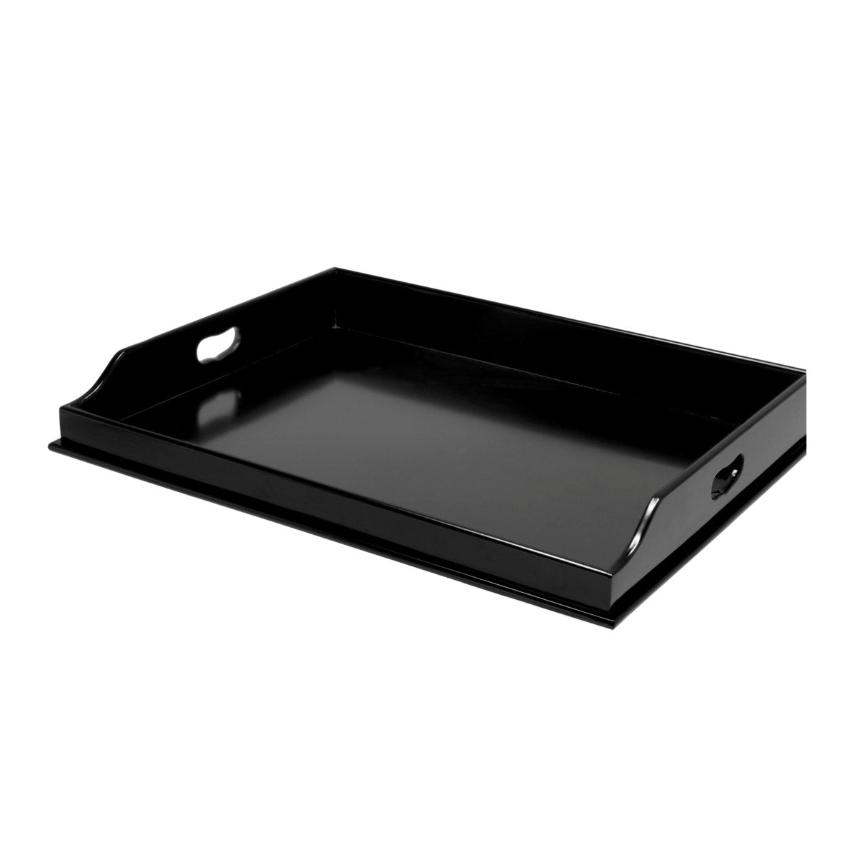 Eichholtz Butler Tray Osborn mahogany wood tray and folding stand feature a lovely piano black finish. Butler Tray Osborn