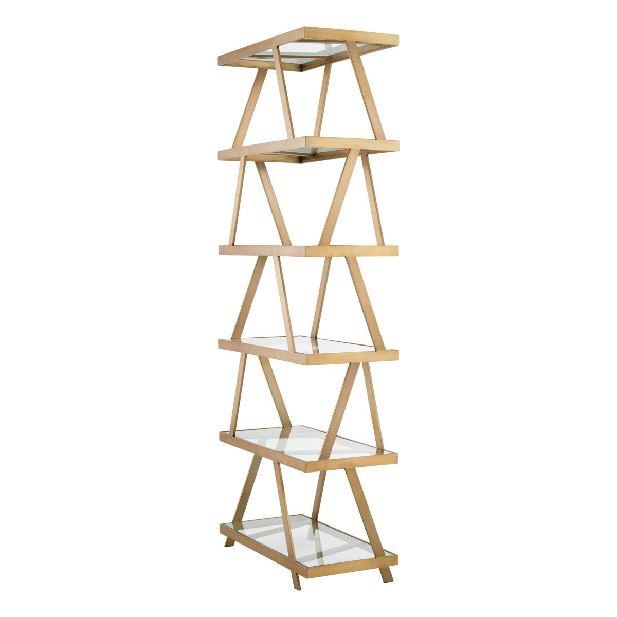 Eichholtz Cabinet Billinghurst finish, this cabinet features clear glass on six shelves, adding a touch of sophistication and