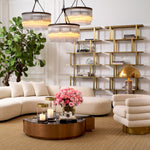 Eichholtz Cabinet Nesto cupboard in your home, office or study. Its stepped carcass has a brushed brass finish