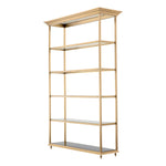 Eichholtz Cabinet Watson brass finish and black glass. Inspired by the collaborative vision of The Met x Eichholtz,