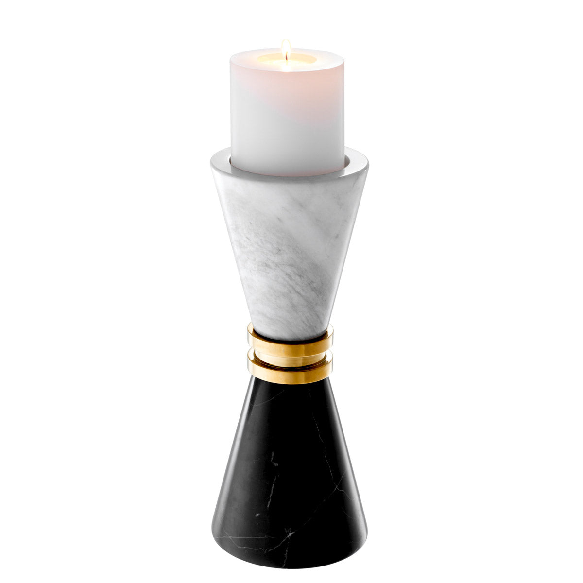 Eichholtz Candle Holder Diabolo Inspired by an hourglass, the Diabolo Candle Holder can be flipped upside down and used