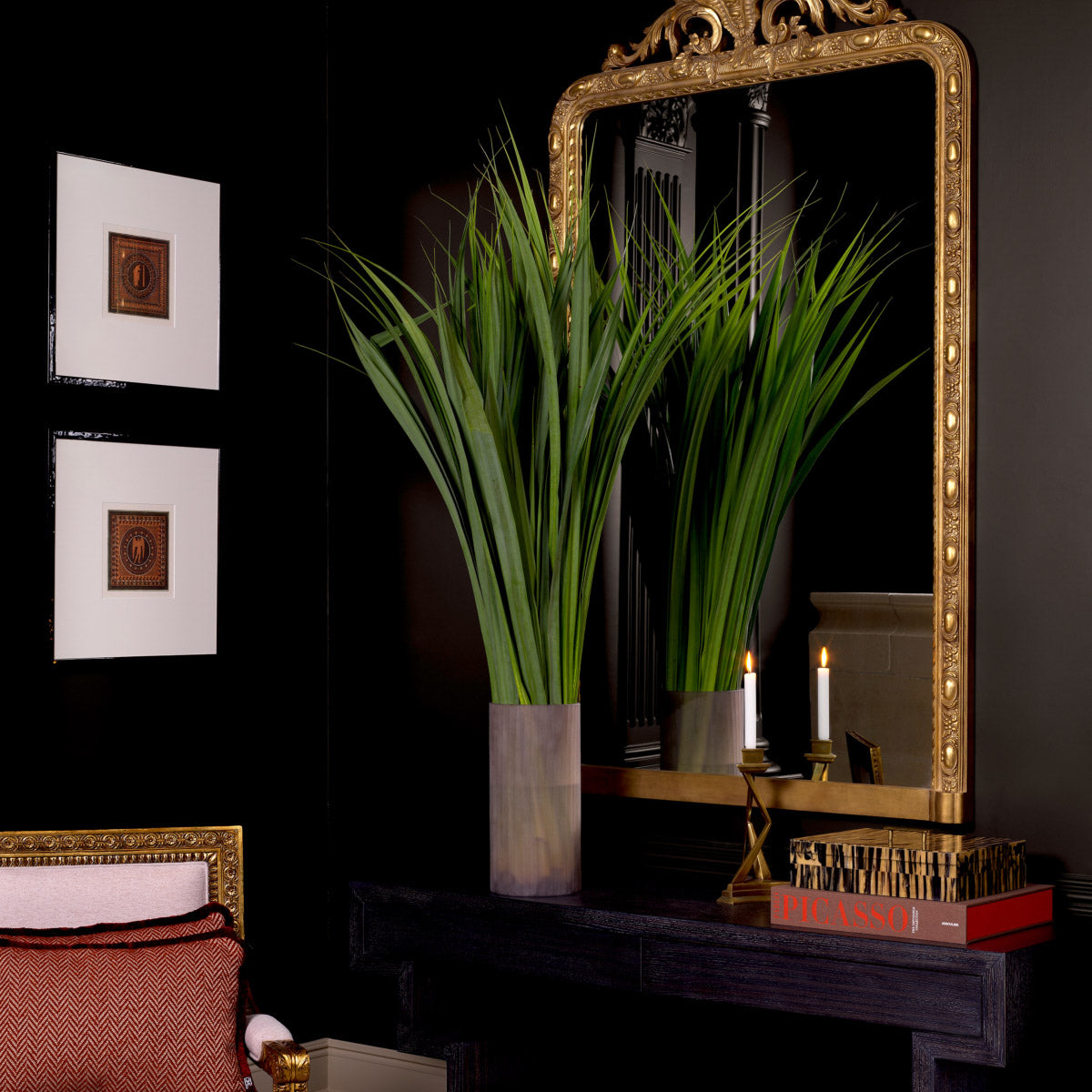 Eichholtz Candle Holder Fiesole collection. This exquisite candleholder, crafted with a vintage brass finish, brings a touch of luxury