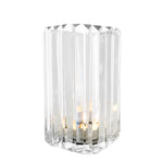 Eichholtz Candle Holder Howell set of 2 a unique cut crystal exterior. Sculpted by hand, the crystal glass body features a rippled