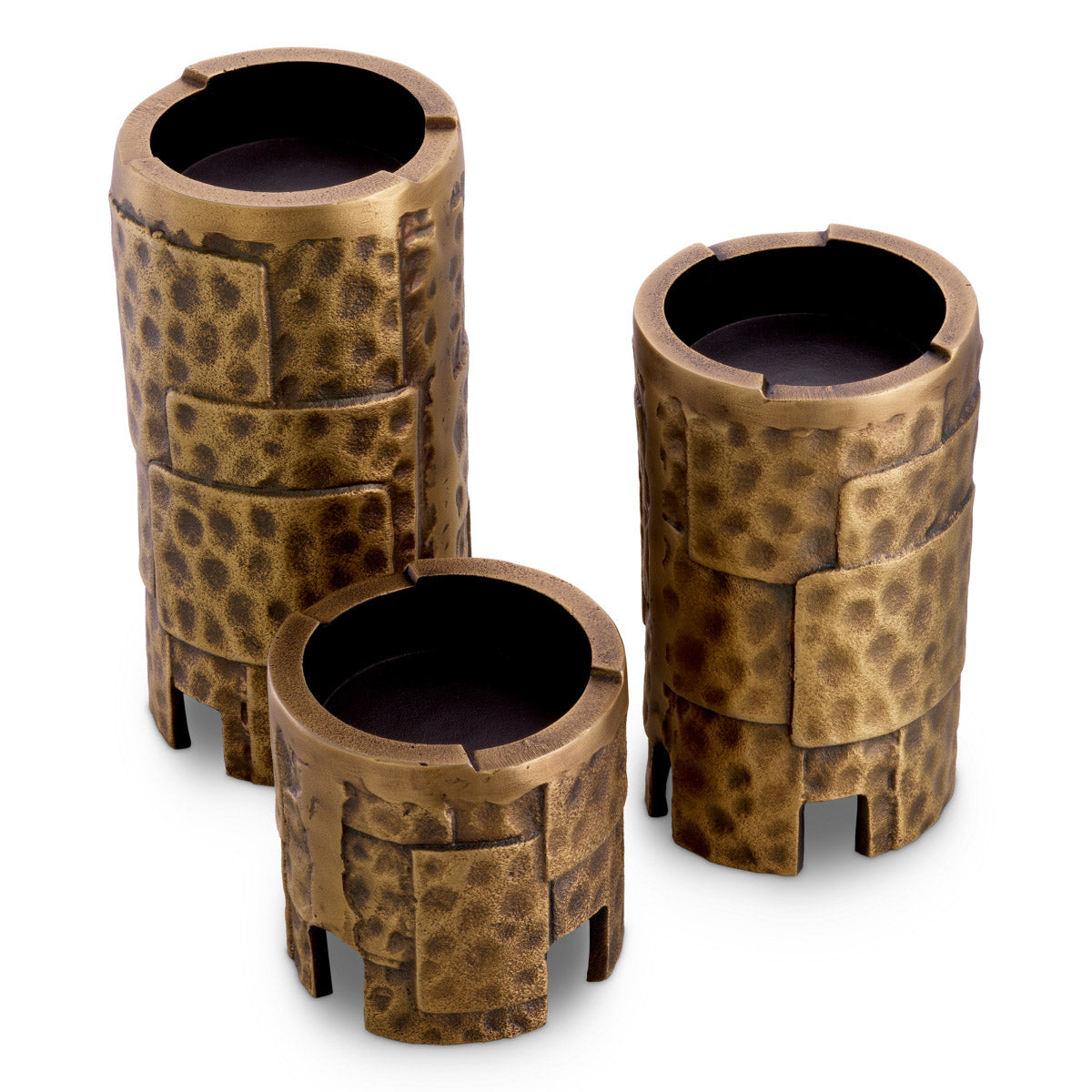 Eichholtz Candle Holder Laurentios set of 3 accommodate candles with a diameter of¸ 10 cm or 3.94 inches, while their vintage