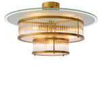 Eichholtz Ceiling Lamp Frederic Presenting the Frederic Ceiling Lamp, where antique brass meets the seamless beauty of clear and