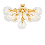 Eichholtz Ceiling Lamp Soleil adorn the gold finished frame. Lit with LED antique reproduction bulbs, this vintage style flushmount