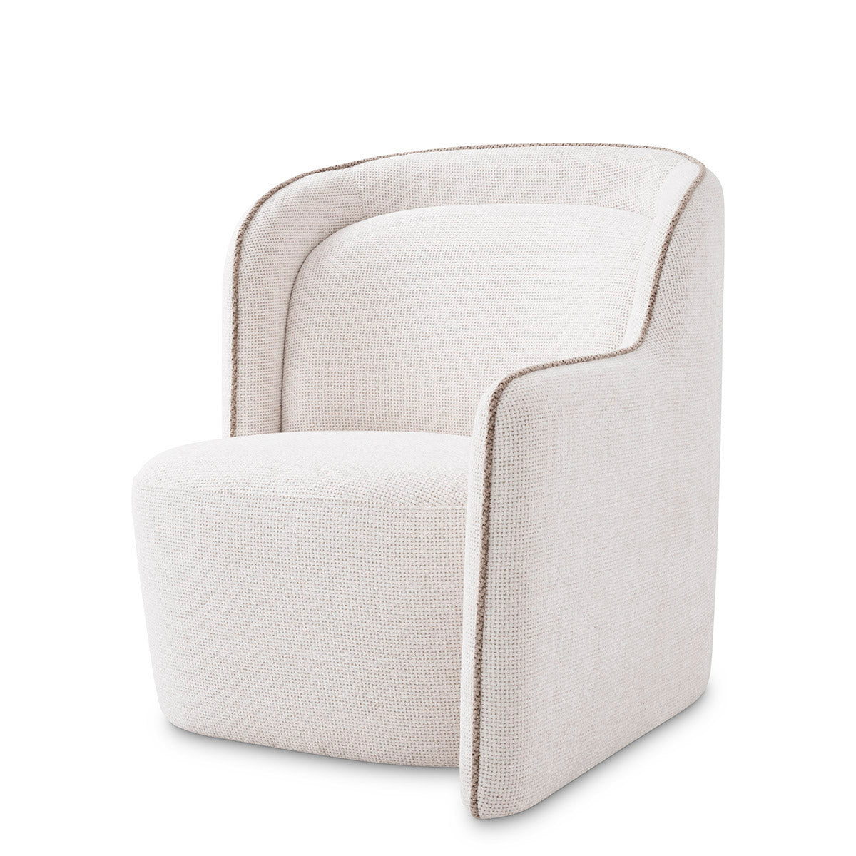 Eichholtz Chair Barrier Right The right-facing Chair Barrier is the pinnacle of style and comfort. Wrapped in pristine Lyssa