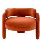 Eichholtz Chair Chaplin pure sophistication with its curved form. Pairing sumptuous Savona orange velvet throughout with matching orange