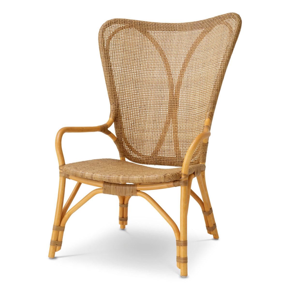 Eichholtz Chair Colony Embrace opulent relaxation with the Colony Lounge Chair. Crafted from elegant rattan, its honey finish