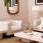 Eichholtz Chair Ditmar lots of charm and warmth to your living room. The deep channel stitching of the