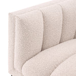 Eichholtz Chair Ditmar and upholstered in cream-coloured bouclé, Chair Ditmar will bring lots of charm and warmth to