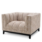Eichholtz Chair Ditmar Resting upon a black finish base and upholstered in Mademoiselle beige, Chair Ditmar will bring