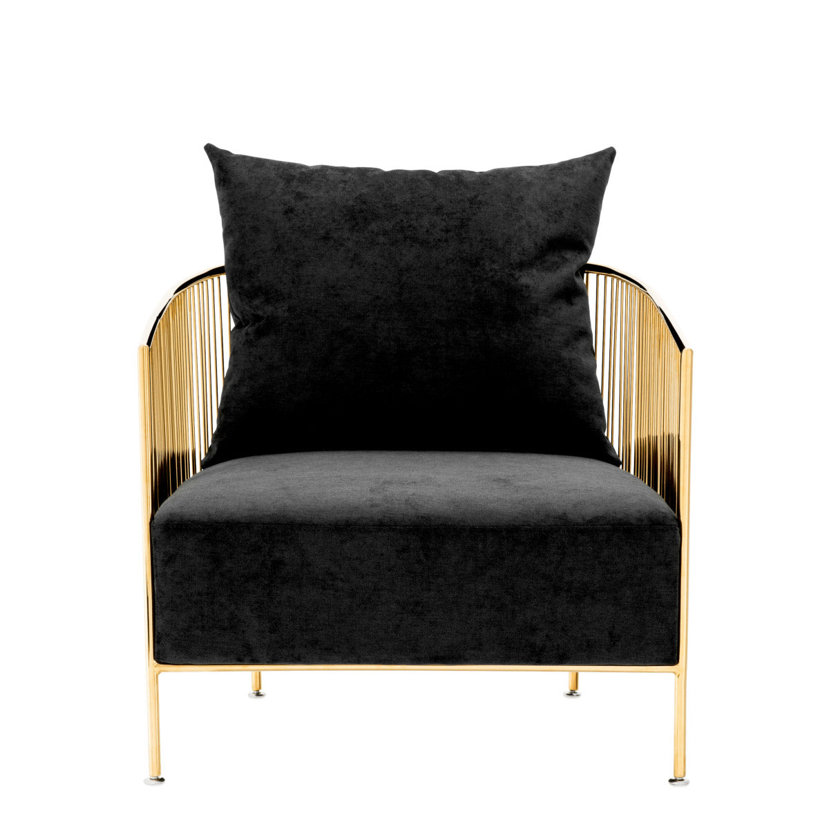 Eichholtz Chair Knox fabulous chair is the finishing touch for any glamorous retro décor. The black velvet seat