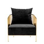 Eichholtz Chair Knox fabulous chair is the finishing touch for any glamorous retro décor. The black velvet seat