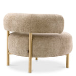 Eichholtz Chair Thompson any space with its lyssa sand upholstery and brushed brass finish legs. Create a grandiose