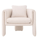 Eichholtz Chair Toto feel with its C-shaped design. The premium bouclé cream fabric brings a comfortable touch to