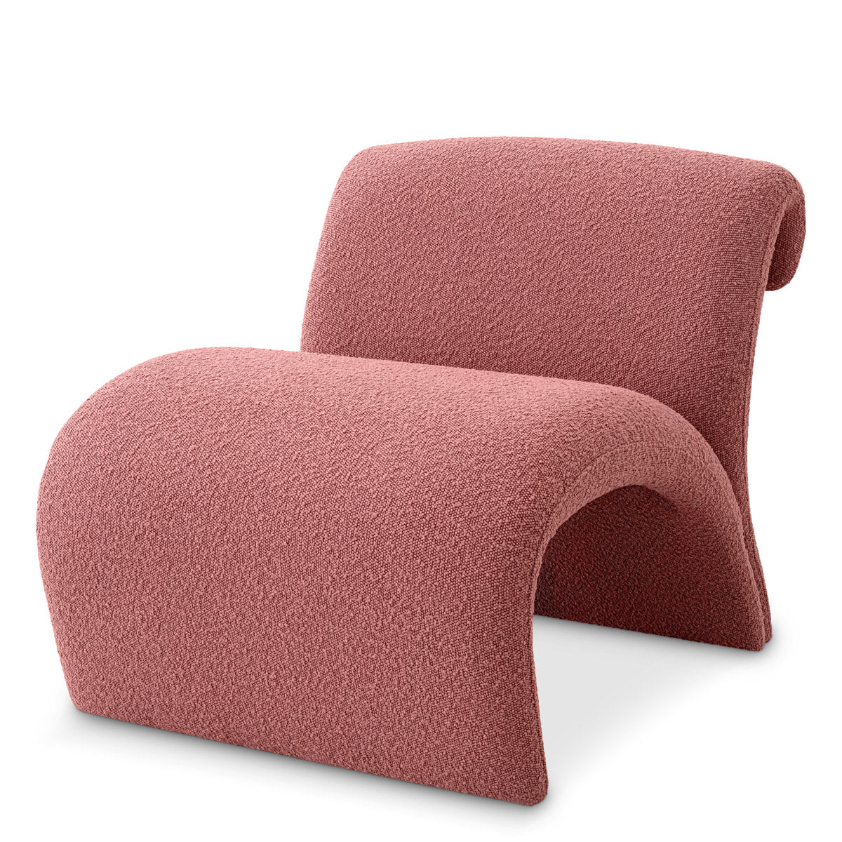 Eichholtz Chair Vignola Upholstered with durable rose bouclé fabric, the Vignola Chair brings a sense of refinement to