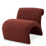 Eichholtz Chair Vignola Wrapped with durable rouge bouclé fabric, the Vignola Chair brings a sense of refinement to