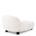 Eichholtz Chaise Longue Udine perfect conversation piece. Upholstered in Lyssa off-white textured fabric and finished with black feet, make