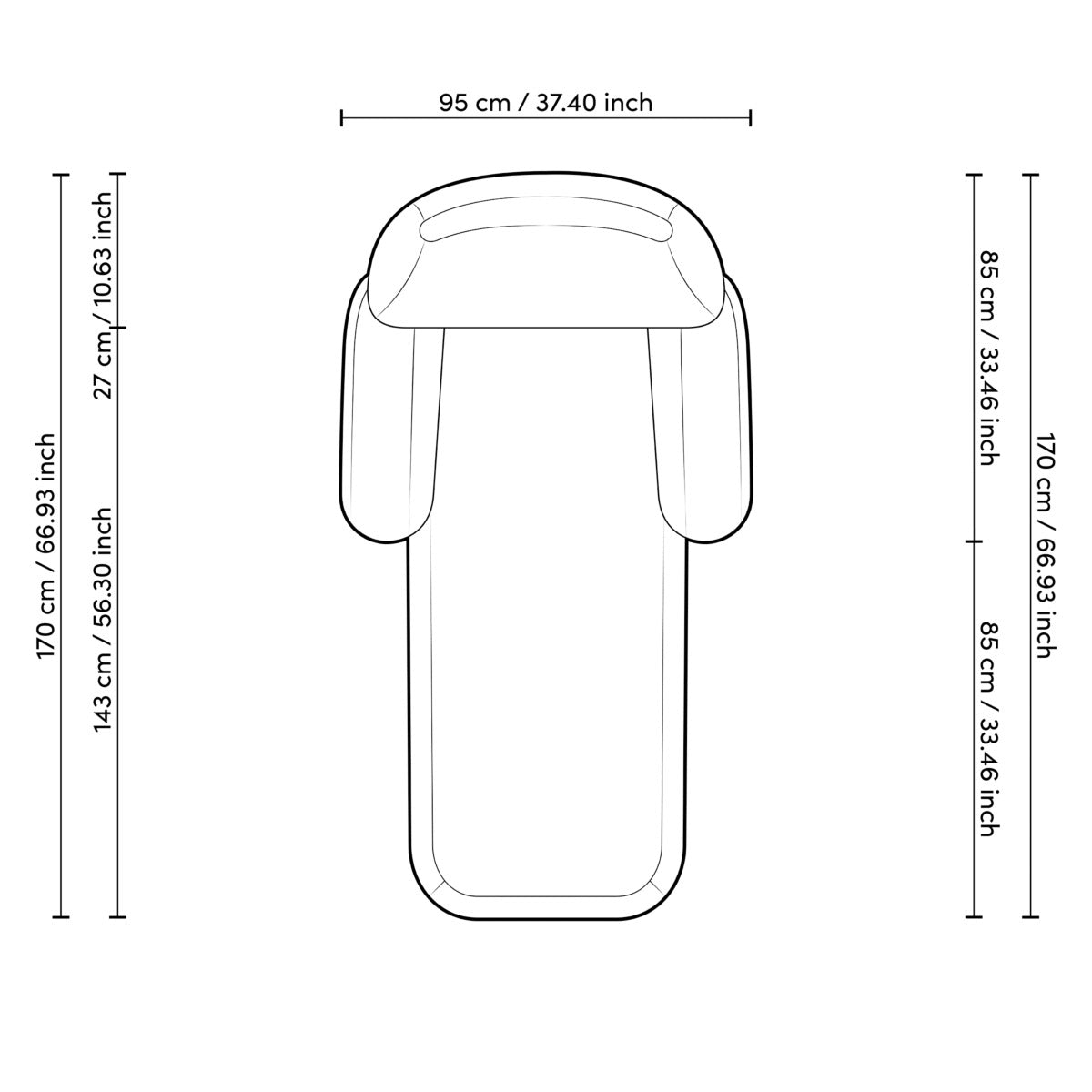 Eichholtz Chaise Longue Udine Featuring beautifully sculpted arms and a recessed backrest, this chaise longue is the perfect conversation