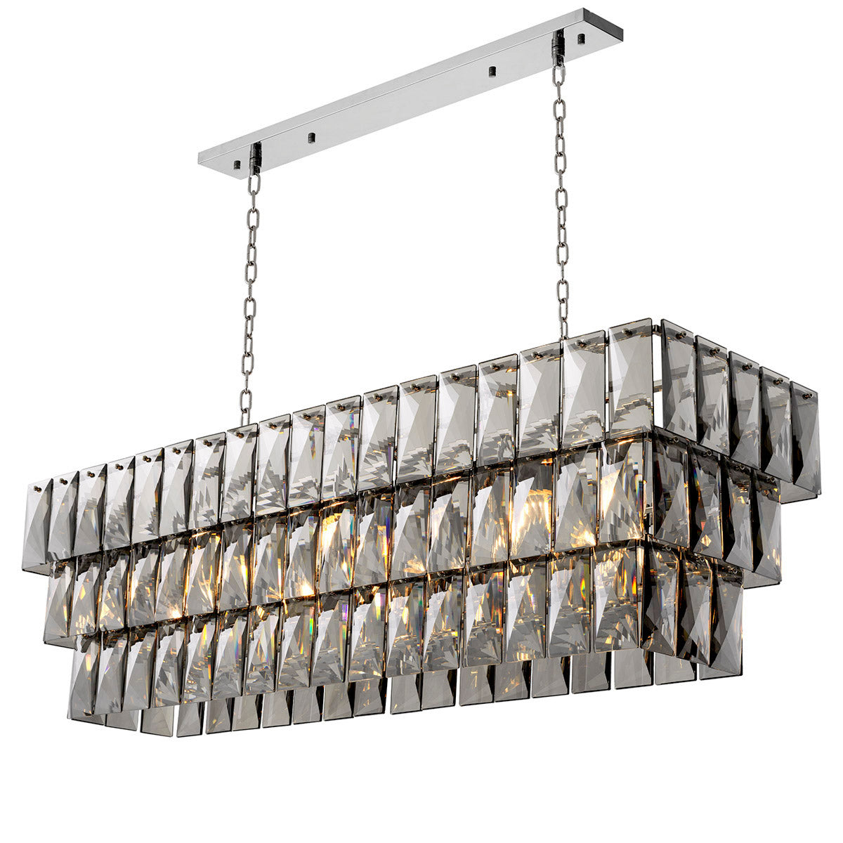 Eichholtz Chandelier Amazone rectangular Add luxury and glamour to your hallway, living space or dining area with Chandelier Amazone.