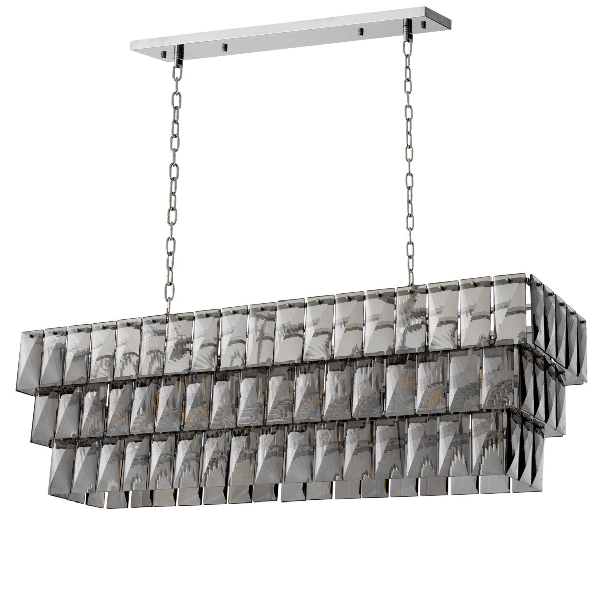 Eichholtz Chandelier Amazone rectangular Boasting an impressive crystal glass fitting, this lustrous chandelier can illuminate an entire...