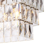 Eichholtz Chandelier Amazone rectangular features a 3-layered nickel finish frame filled with rectangular crystals that capture and refra...