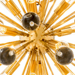 Eichholtz Chandelier Anto L finish features twelve lights that radiate brilliantly from a small center globe. Chandelier Anto L