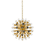 Eichholtz Chandelier Anto S ceiling lamp is adorned with massive spheres of clear glass. The armatures with shiny gold