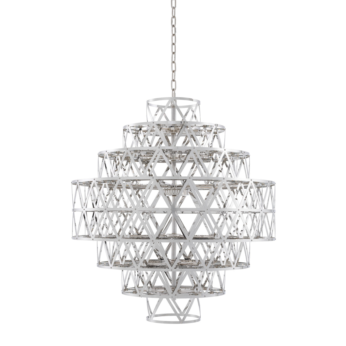 Eichholtz Chandelier Clinton the classic chandelier is made of a steel frame that connects 160 LED lights. Featuring