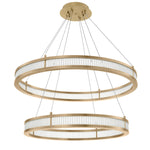 Eichholtz Chandelier Damien Double Double has more than a hint of Art Deco decadence. The circular frames with bronze
