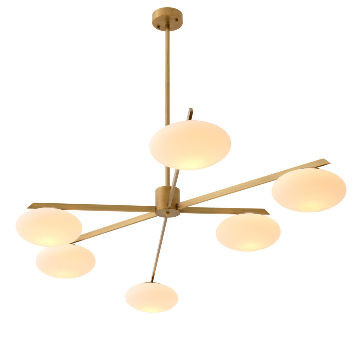 Eichholtz Chandelier Evergreen L The fixture is supplied with 3 stems in different lengths, so you can use it