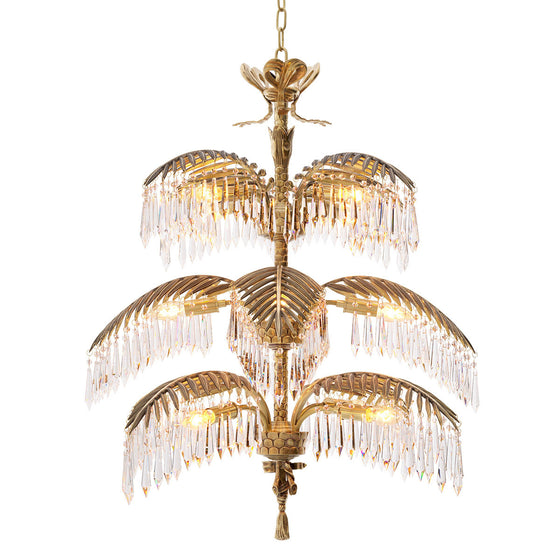 Eichholtz Chandelier Hildebrandt L Showcasing cascading droplets of crystal glass, the Hildebrandt L Chandelier is wonderful for adding a