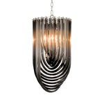 Eichholtz Chandelier Murano 14 inch dia Inject Art Deco glamour into your interior with the nickel finished Murano Chandelier¸ 35