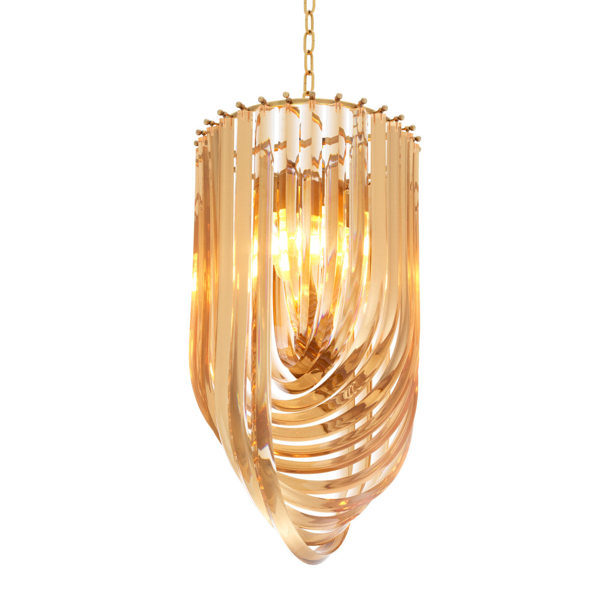 Eichholtz Chandelier Murano 14 inch dia 35 cm. This high-class luxury chandelier with a twist features a series of sculptural acrylic