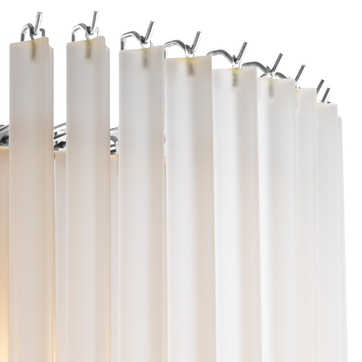 Eichholtz Chandelier Nova and luxury. The nickel finished armature features a network of tapered facet frosted glass droplets,