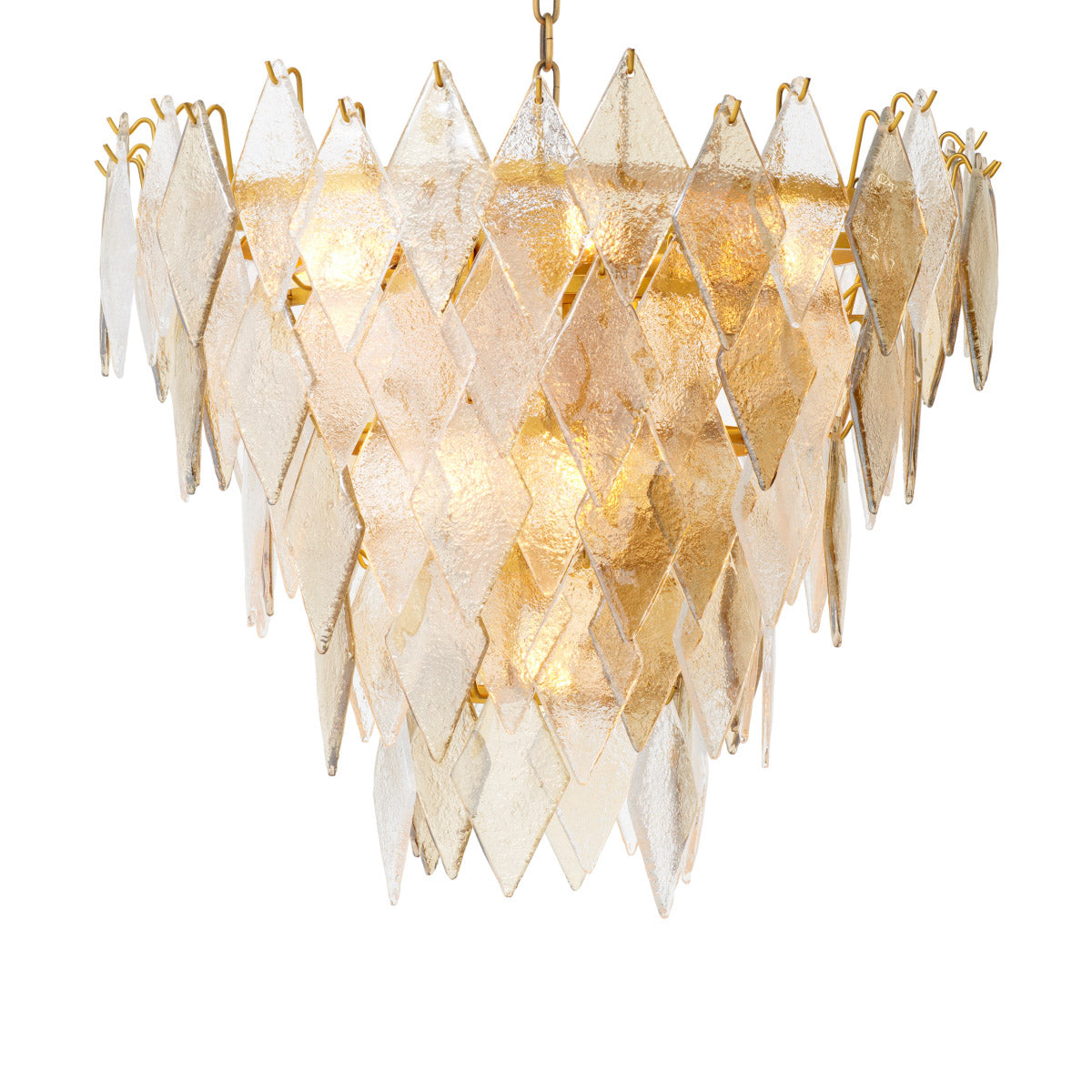 Eichholtz Chandelier Rhombus S Unveil a world of opulence with the Chandelier Rhombus S, where handmade sugared glass meets