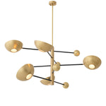 Eichholtz Chandelier Salinas practical due to its 5 bowl-shaped lampshades that can be tilted to direct the light.